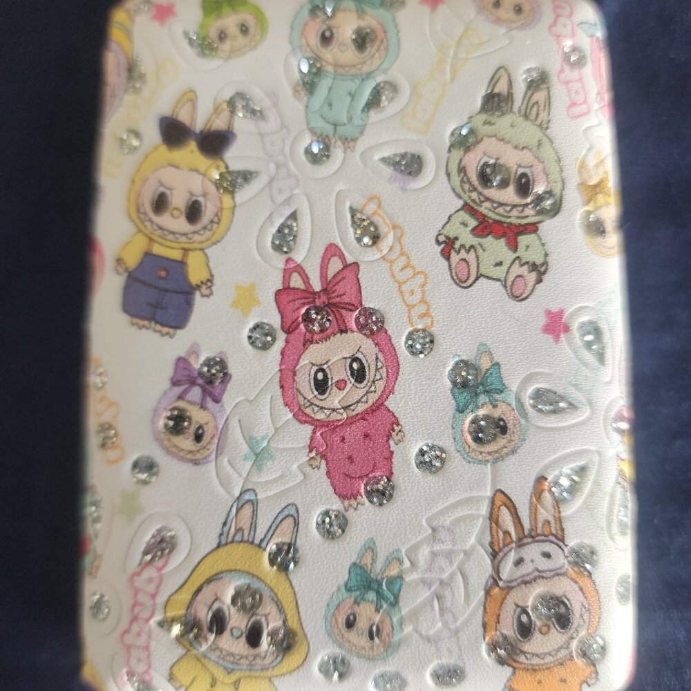 Labubu Monster makeup compact or pocket mirror with crystals NEW 3.5x2.5 inches